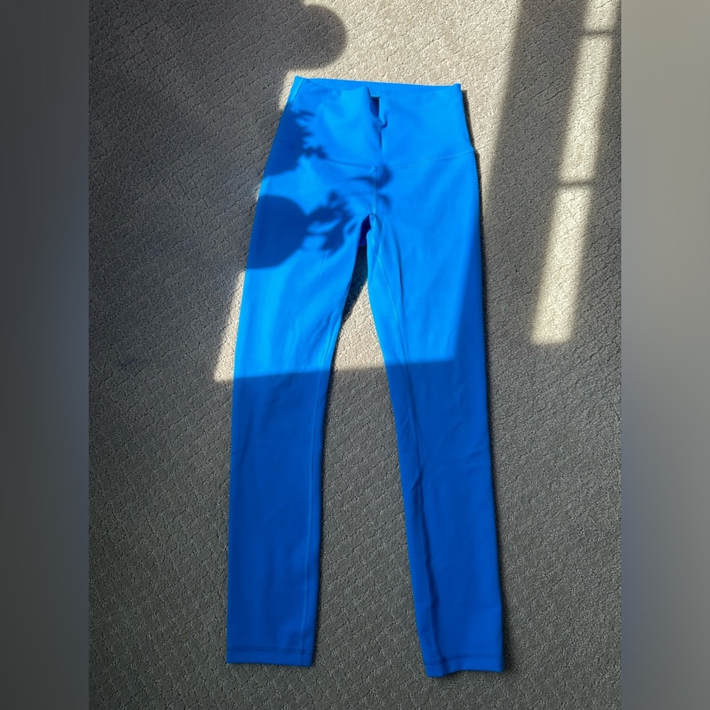 Lululemon Poolside Blue Wonder Train Leggings Size 4